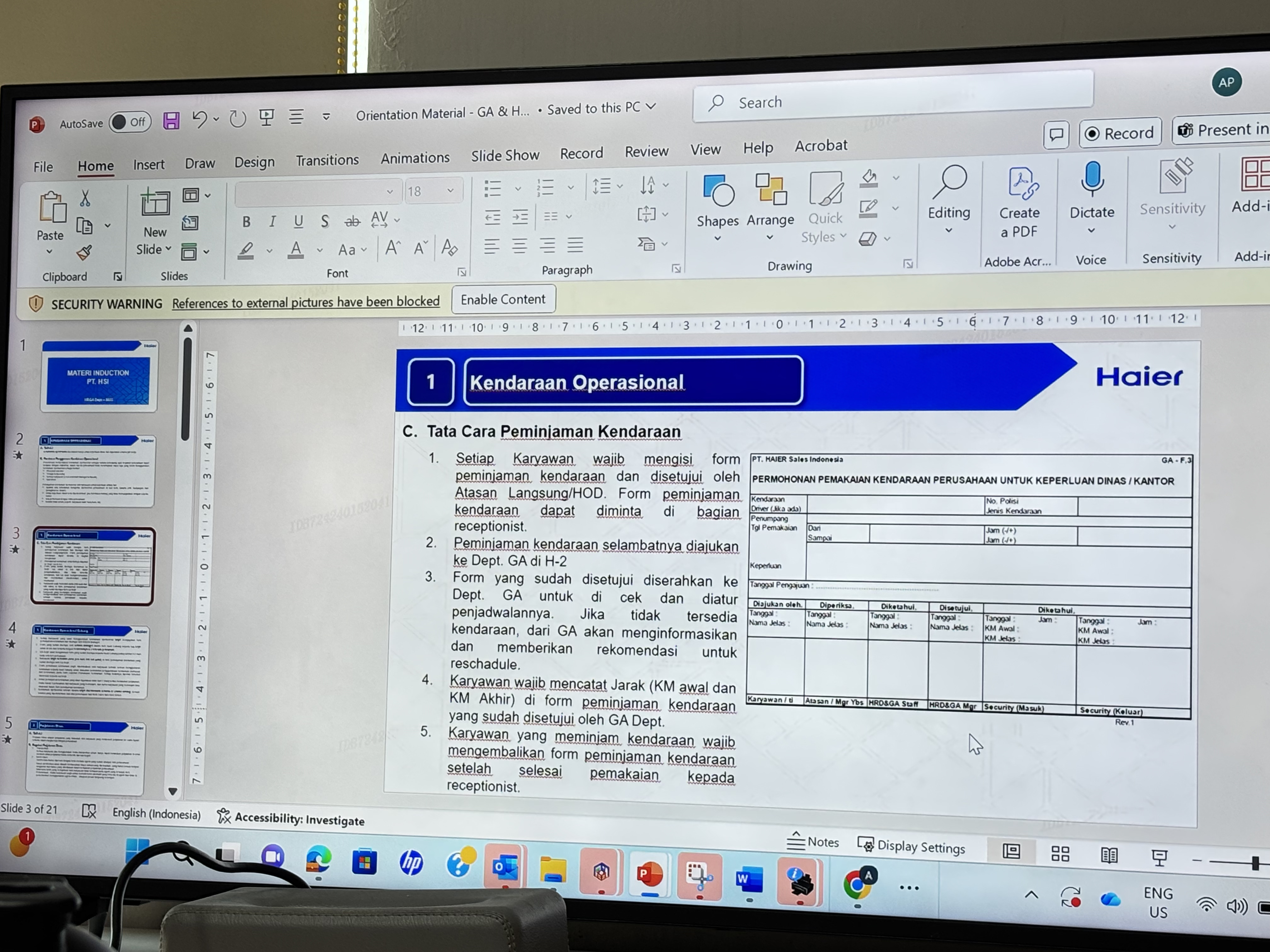 Sesi SS Induction